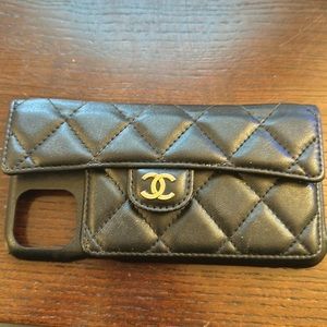 Chanel iPhone 11 Pro Max phone case quilted leather